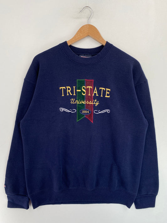 90's TRI STATE UNIVERSITY Made in USA Size XL Vintage College Sweat-Shirt / G4995S