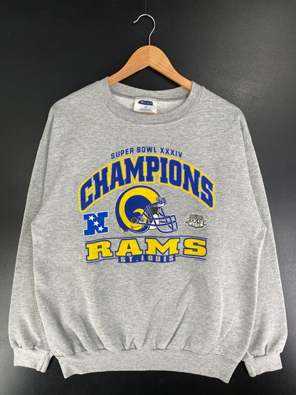 2000 SUPERBOWL ST.LOUIS RAMS Size L NFL Sweat-Shirt / F5756S