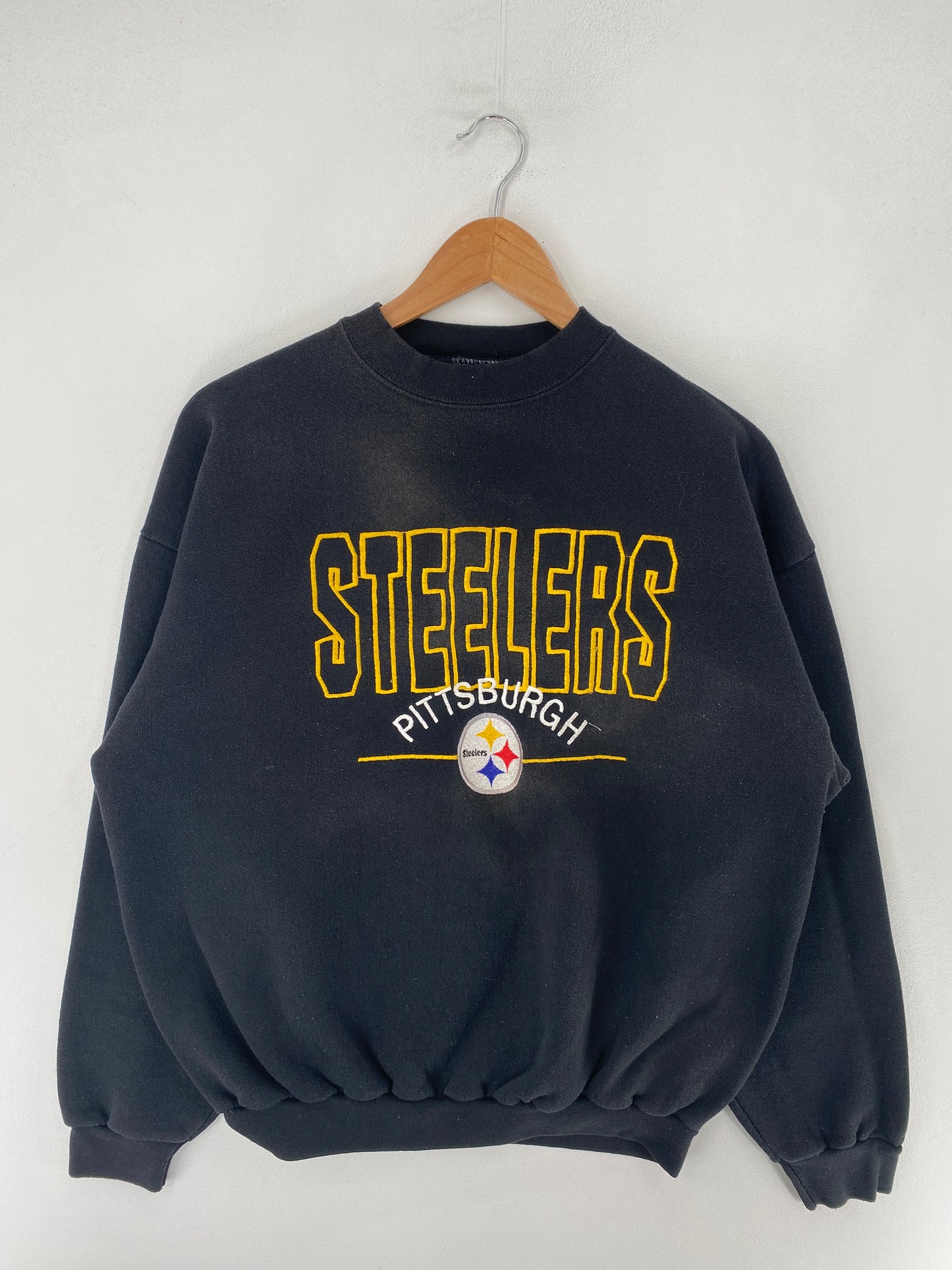 90's PITTSBURGH STEELERS Made in USA Size L NFL Sweat-Shirt / F5754S