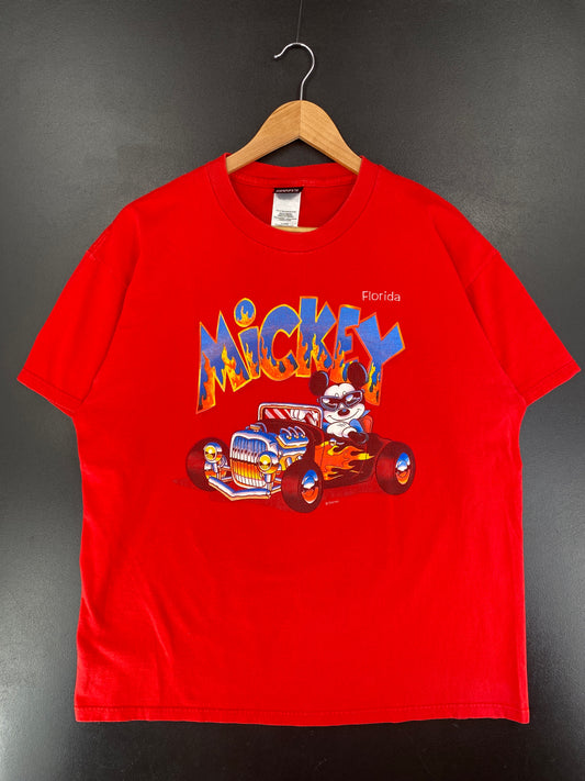 00' DISNEY MICKEY Size XL Vintage T-shirt / G919T