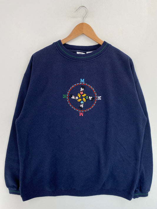 90’s DISNEY MICKEY Size XL Vintage Sweat-shirt / G5079S