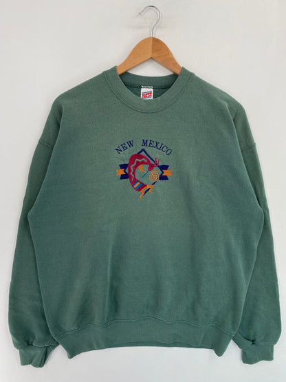 90's NEW MEXICO Made in USA Size L Vintage College Sweat-Shirt / G5082S