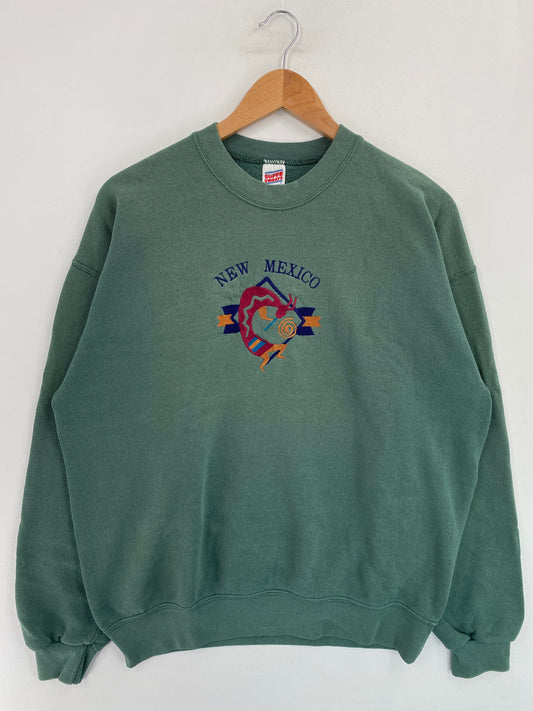 90's NEW MEXICO Made in USA Size L Vintage College Sweat-Shirt / G5082S