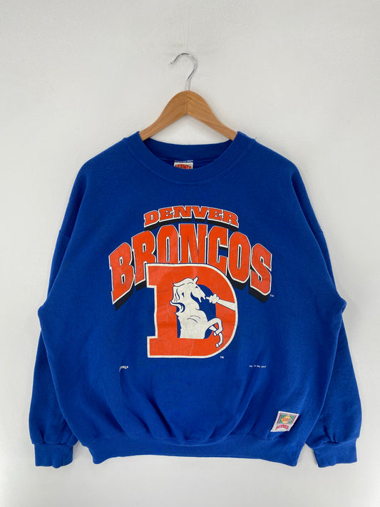 90's DENVER BRONCOS Size XL Vintage NFL Sweat-Shirt / F5153S