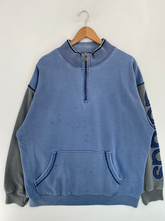90’s ADIDAS Size L Vintage Half-zip Sweat-shirt / G5140S