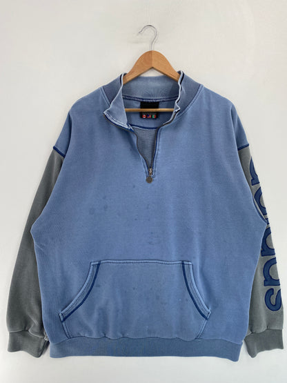 90’s ADIDAS Size L Vintage Half-zip Sweat-shirt / G5140S