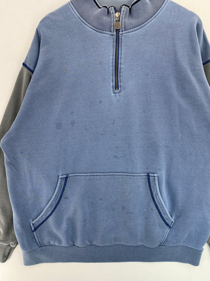 90’s ADIDAS Size L Vintage Half-zip Sweat-shirt / G5140S