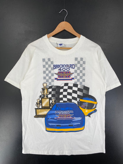 90's BRICKYARD 400 Made in USA Size L Vintage Racing T-Shirt / G7272T
