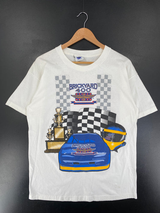 90's BRICKYARD 400 Made in USA Size L Vintage Racing T-Shirt / G7272T