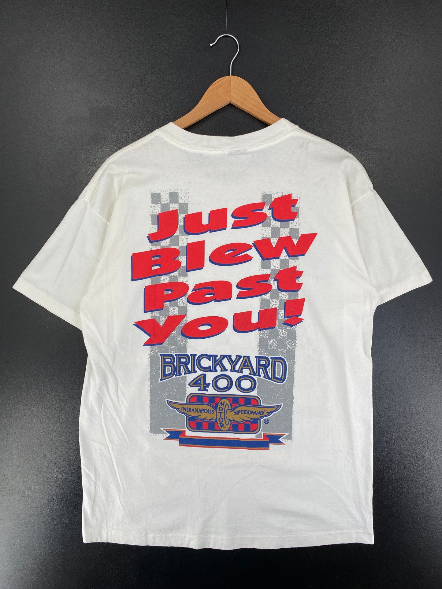 90's BRICKYARD 400 Made in USA Size L Vintage Racing T-Shirt / G7272T