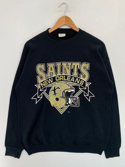 90's NEW ORLEANS SAINTS Made in USA Size XL Vintage NFL Sweat-Shirt / G5148S