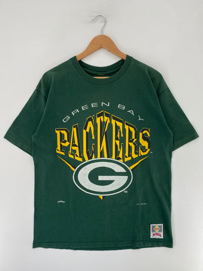 90's GREEN BAY PACKERS Made in USA Size No Tag (Approx.L) Vintage NFL T-shirt / G1111T