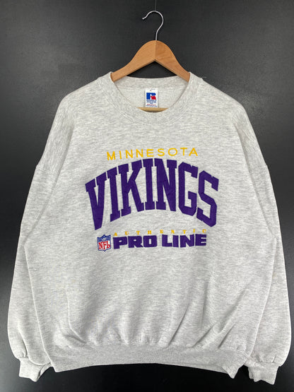 90's RUSSELL x MINNESOTA VIKINGS Made in USA Size XXL Vintage NFL Sweat-Shirt / G5149S