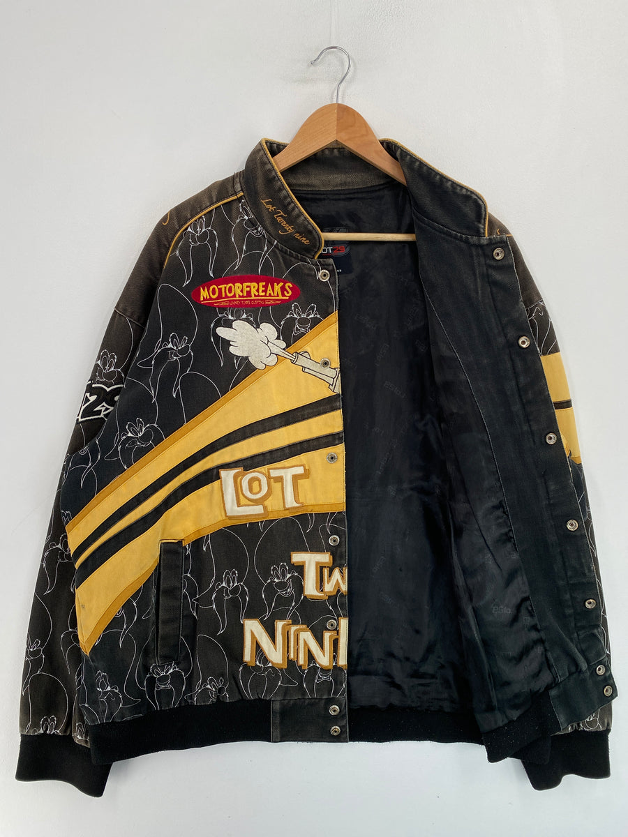 90’s LOONEY TUNES YOSEMITE SAM Size XXL Vintage Racing Jacket / G5188J ...