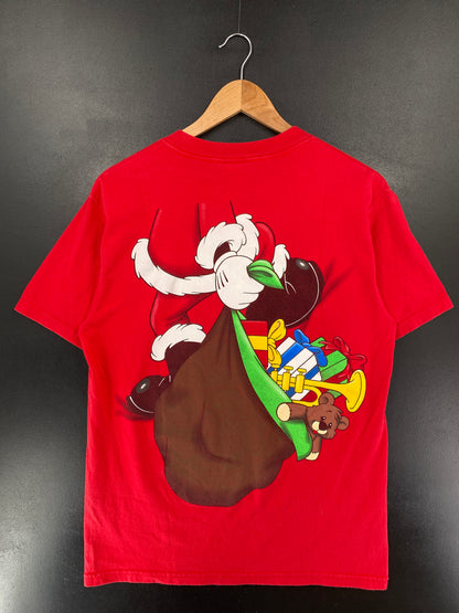 90's DISNEY MICKEY CHRISTMAS Made in USA Size M Vintage T-Shirt / G5192T
