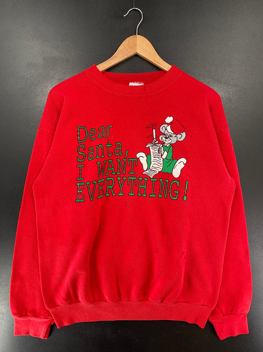 90's DEAR SANTA CHRISTMAS Made in USA Size XL Vintage Sweat-shirt / G5194S