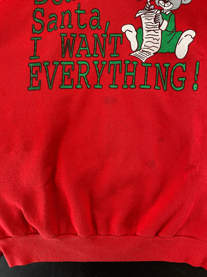 90's DEAR SANTA CHRISTMAS Made in USA Size XL Vintage Sweat-shirt / G5194S