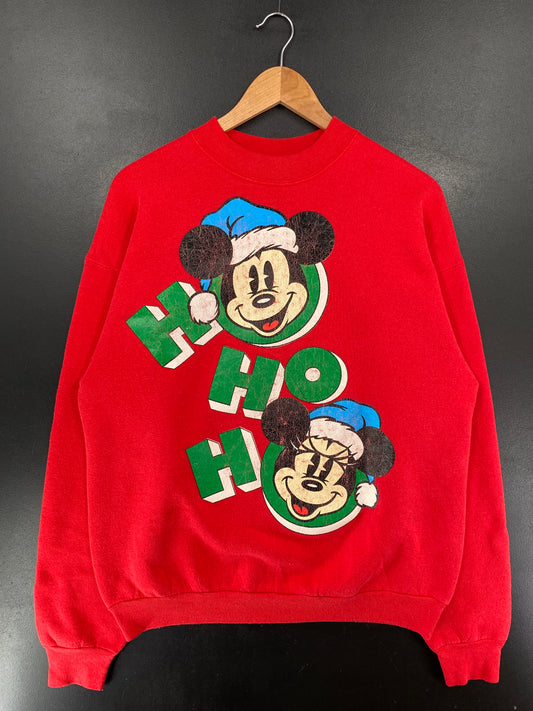 90's MICKEY CHRISTMAS DISNEY Made in USA Size XL Vintage Sweat-shirt / G5218S