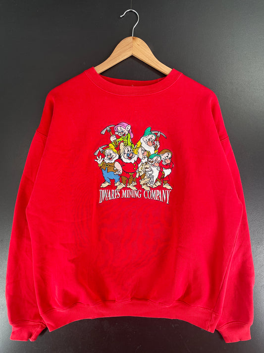 90’s DISNEY DWARFS Size L Vintage Sweat-shirt / F7518S