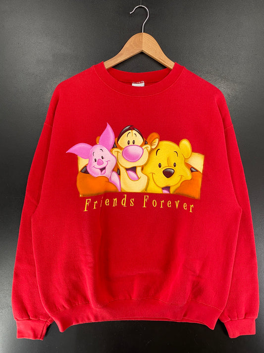 00’s DISNEY POOH Made in USA Size L Vintage Sweat-Shirt / G5249S