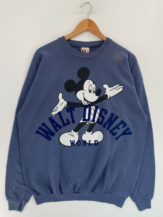 90’s MICKEY Size One Size (Approx.L) Vintage DISNEY Sweat-shirt / G5250S