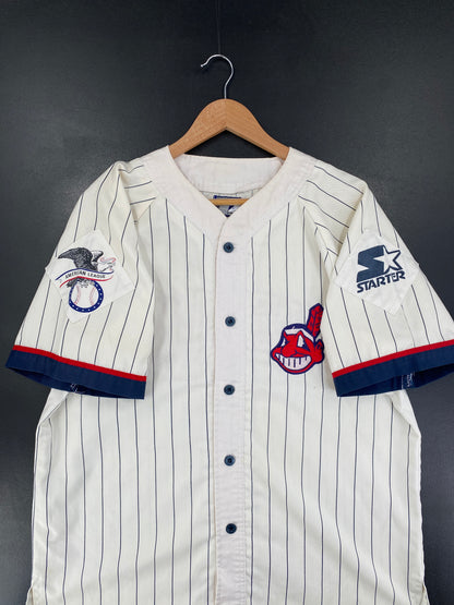 90’s STARTER x CLEVELAND INDIANS Size L MLB Game Shirt / G1877B