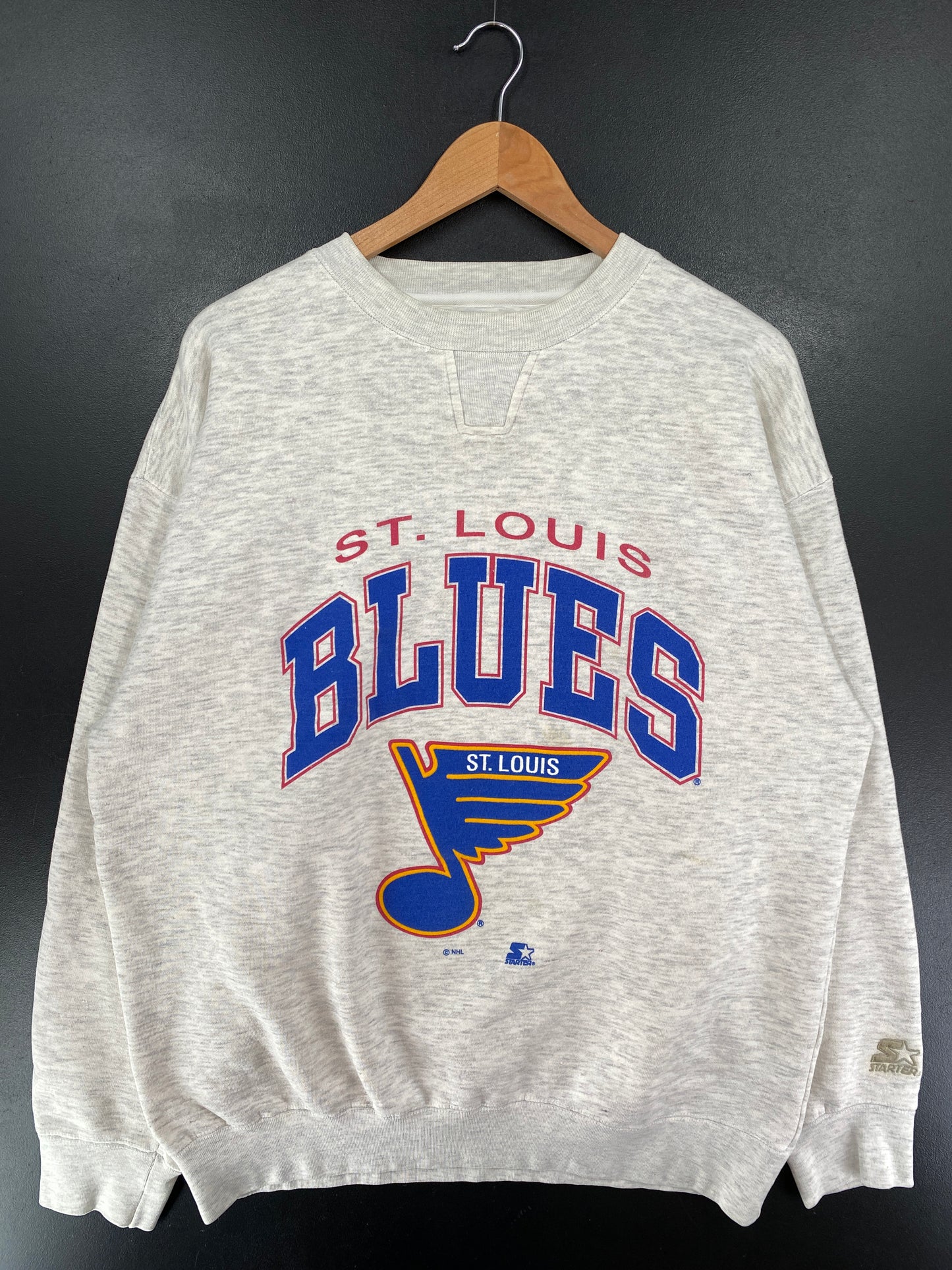 90's STARTER X ST.LOUIS BLUES Size XL NHL Sweat-Shirt / G6798S