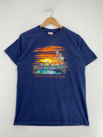 Vintage SOMEDAY MY FISH WILL COME Size M T-shirt / G1882T