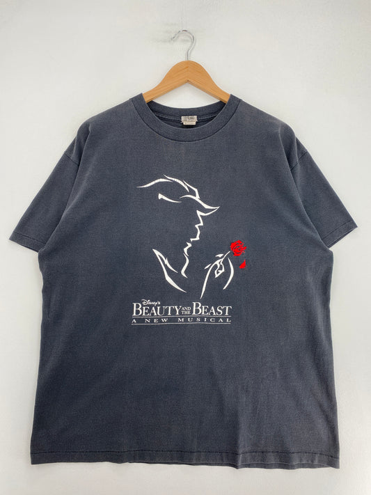 Vintage DISNEY BEAUTY AND BEAST Made in USA Size XL T-Shirt / G1937T