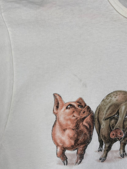 Vintage PIGS Size One Size (Approx.XXXL) Animal T-Shirt / G1942T