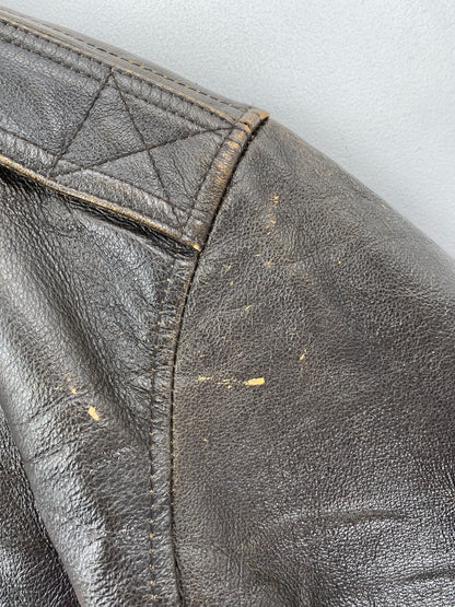 Vintage WALT DISNEY WORLD Size M Leather Jacket / G4909J