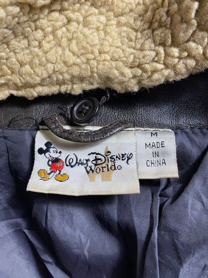 Vintage WALT DISNEY WORLD Size M Leather Jacket / G4909J