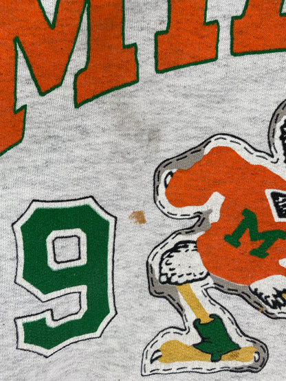 1983 MIAMI HURRICANES Made in USA Size L Vintage College Sweat shirt / F6468S