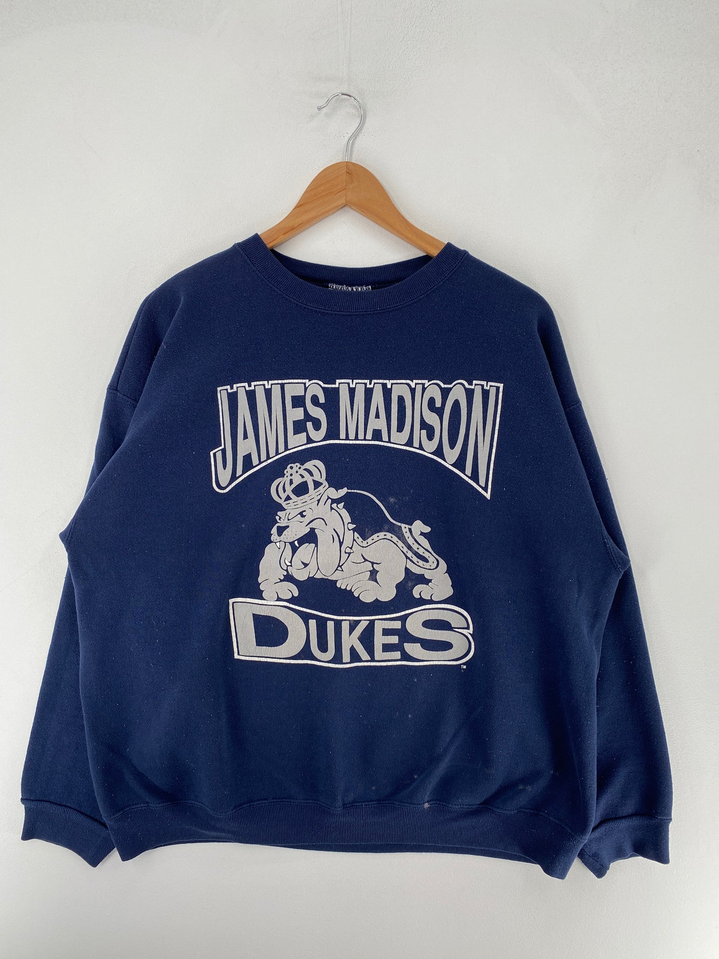 90's JAMES MADISON DUKES Made in USA Size XL Vintage College Sweat shirt / F6465S