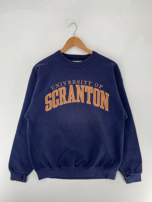 90's UNIVERSITY OF SCRANTON Made in USA Size L Vintage College Sweat-Shirts / F6473S