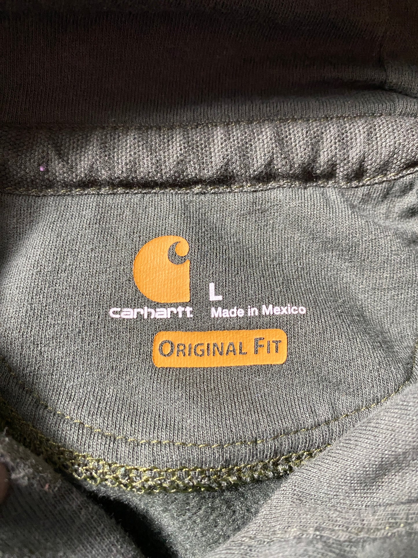 Vintage CARHARTT Size L Hoodie Sweat-Shirt / F6485S