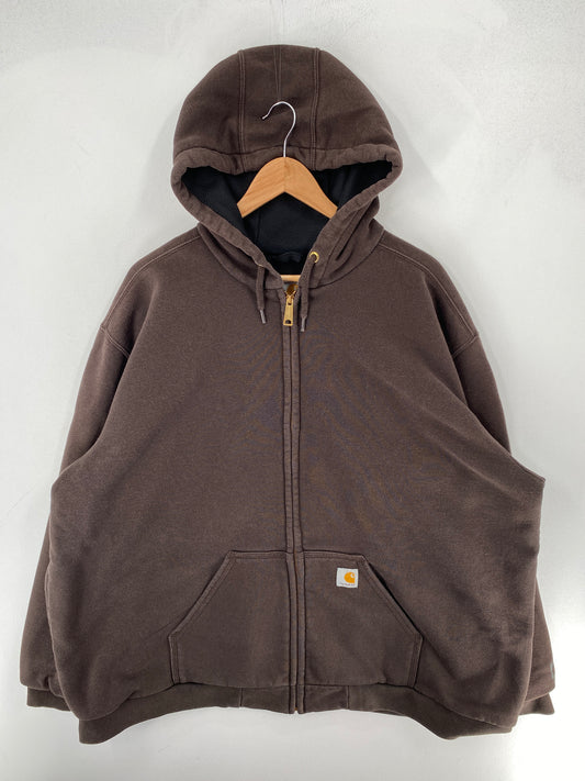 Vintage CARHARTT Size XXL Zip Up  Hoodie Sweat-Shirt / F6484S