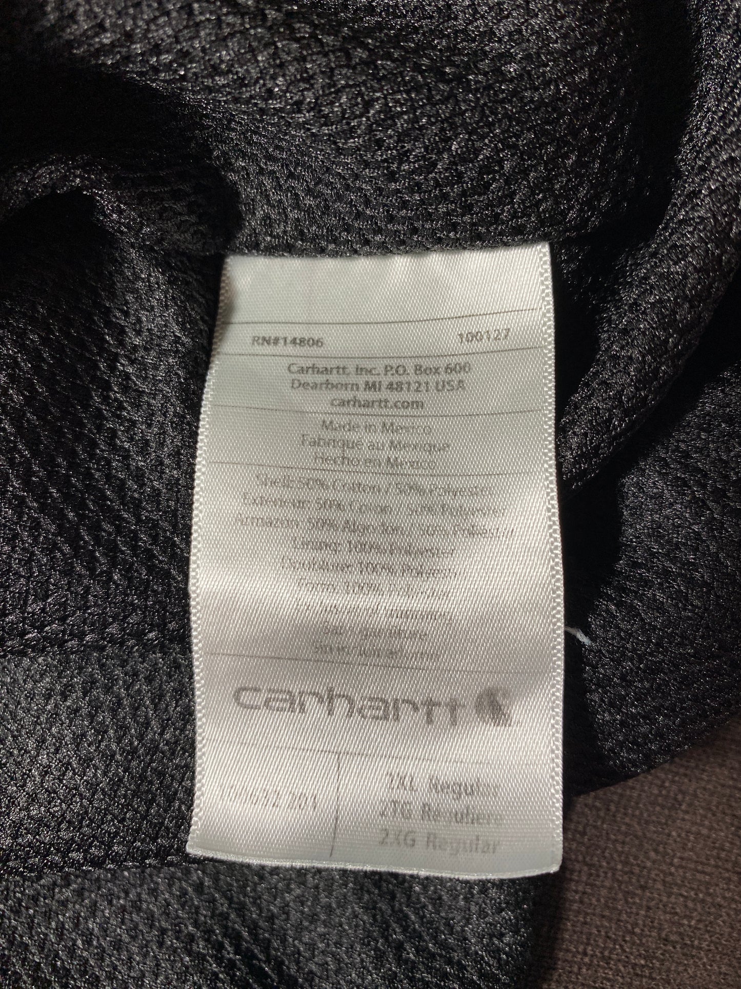 Vintage CARHARTT Size XXL Zip Up  Hoodie Sweat-Shirt / F6484S