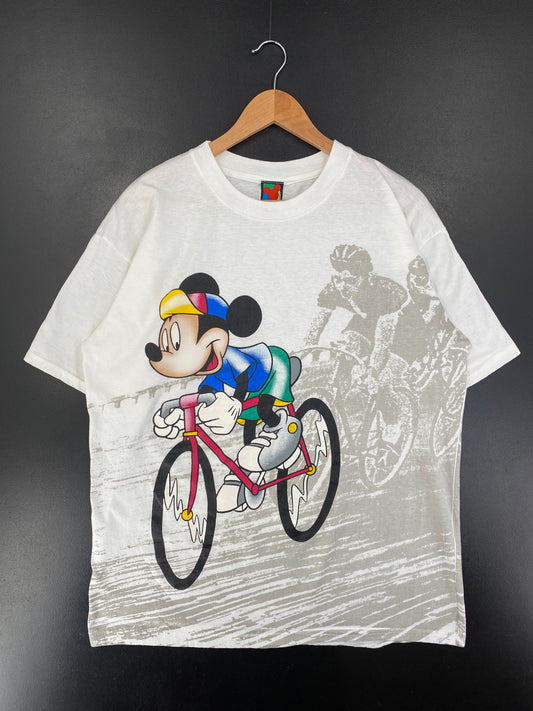 90’s DISNEY MICKEY Size L Vintage T-Shirt / G1458S