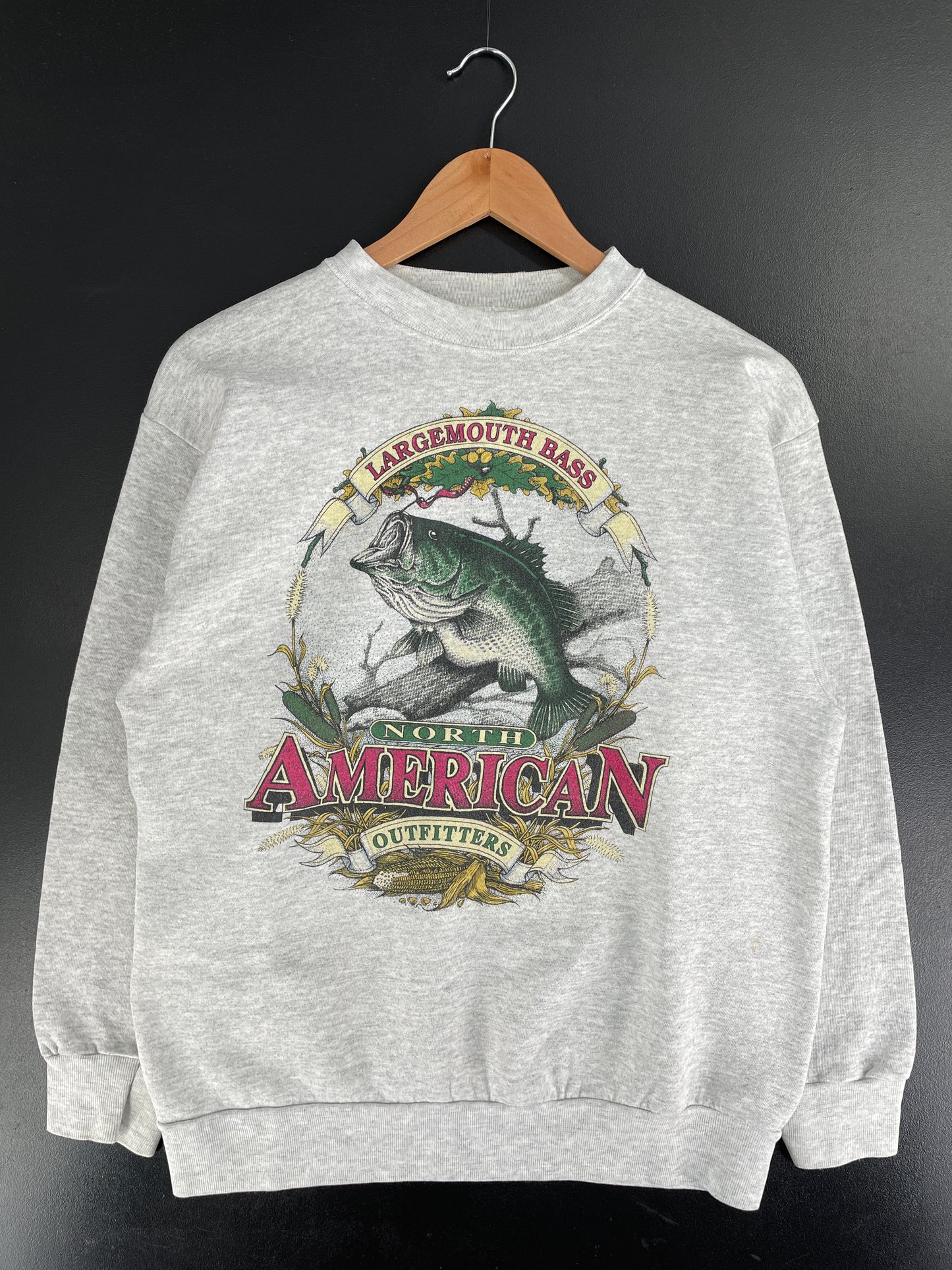 90’s LARGEMOUTH BASS Size L Animal Sweat-Shirt / F7700S
