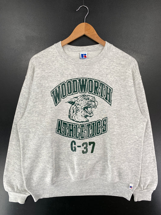 90's WOODWORTH Made in USA Size L Vintage College Sweat shirt / G5384S