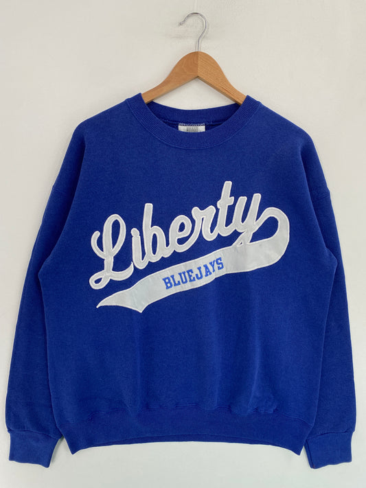 90's LIBERTY BLUEJAYS Made in USA Size XL Vintage College Sweat-Shirts / G5385S
