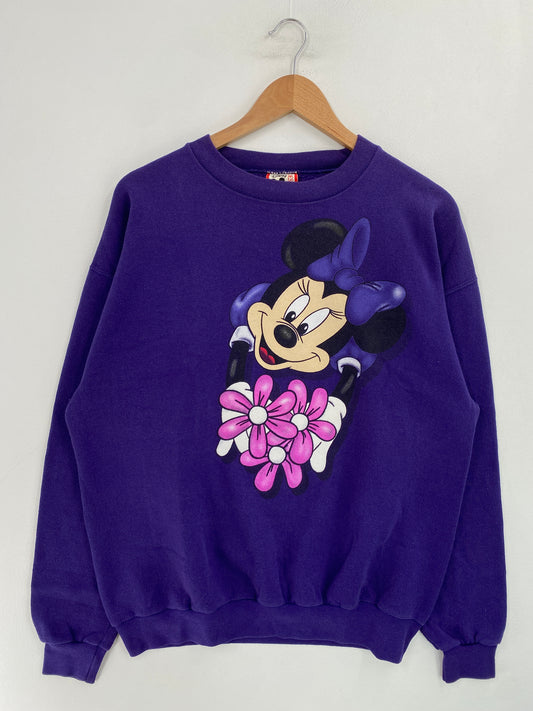 90's DISNEY MINNIE Made in USA Size L Vintage Sweat-shirt / G5393S