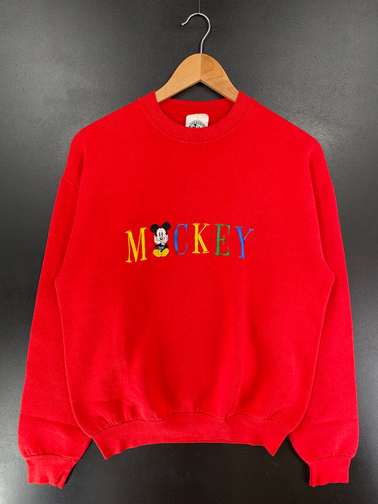 90's DISNEY MICKEY Size (Approx.M) Vintage Sweat-shirt / G5394S