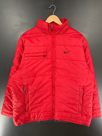 00' NIKE MINI SWOOSH Size M Vintage Padded Nylon Jacket / G5437N