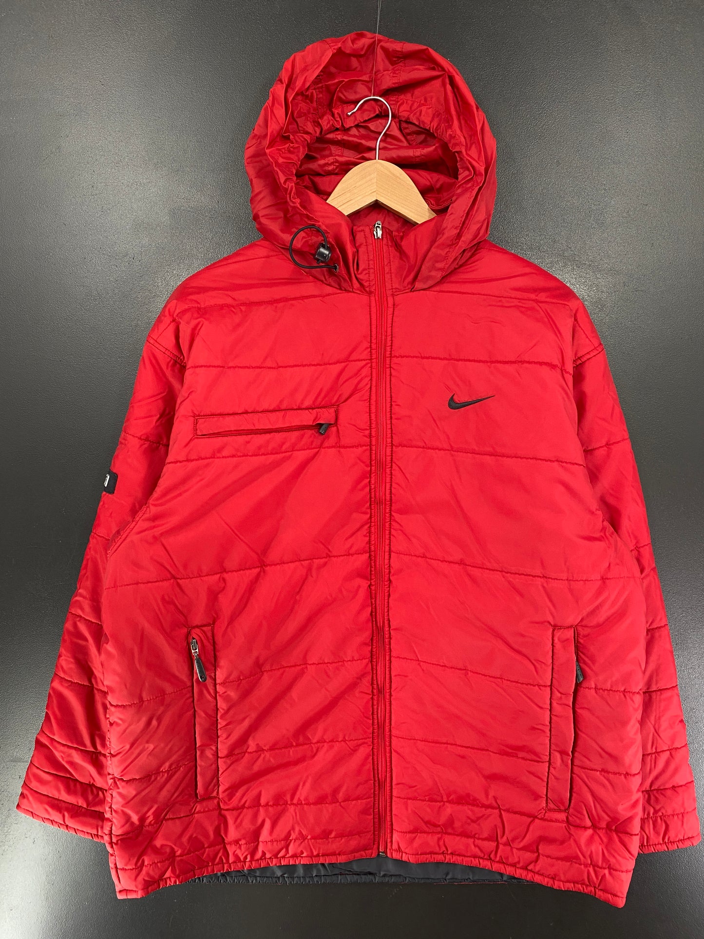 00' NIKE MINI SWOOSH Size M Vintage Padded Nylon Jacket / G5437N