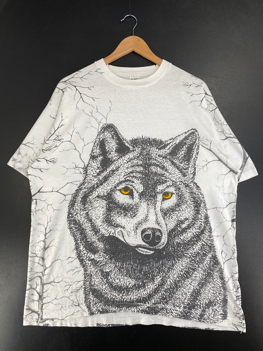 90's WOLF Made in USA Size XL Vintage Animal T-Shirt / G2727T