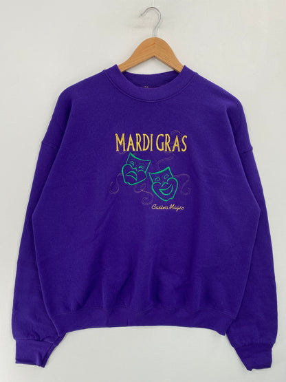 90's MARDI GRAS Made in USA Size XL Vintage Sweat shirt / G5462S