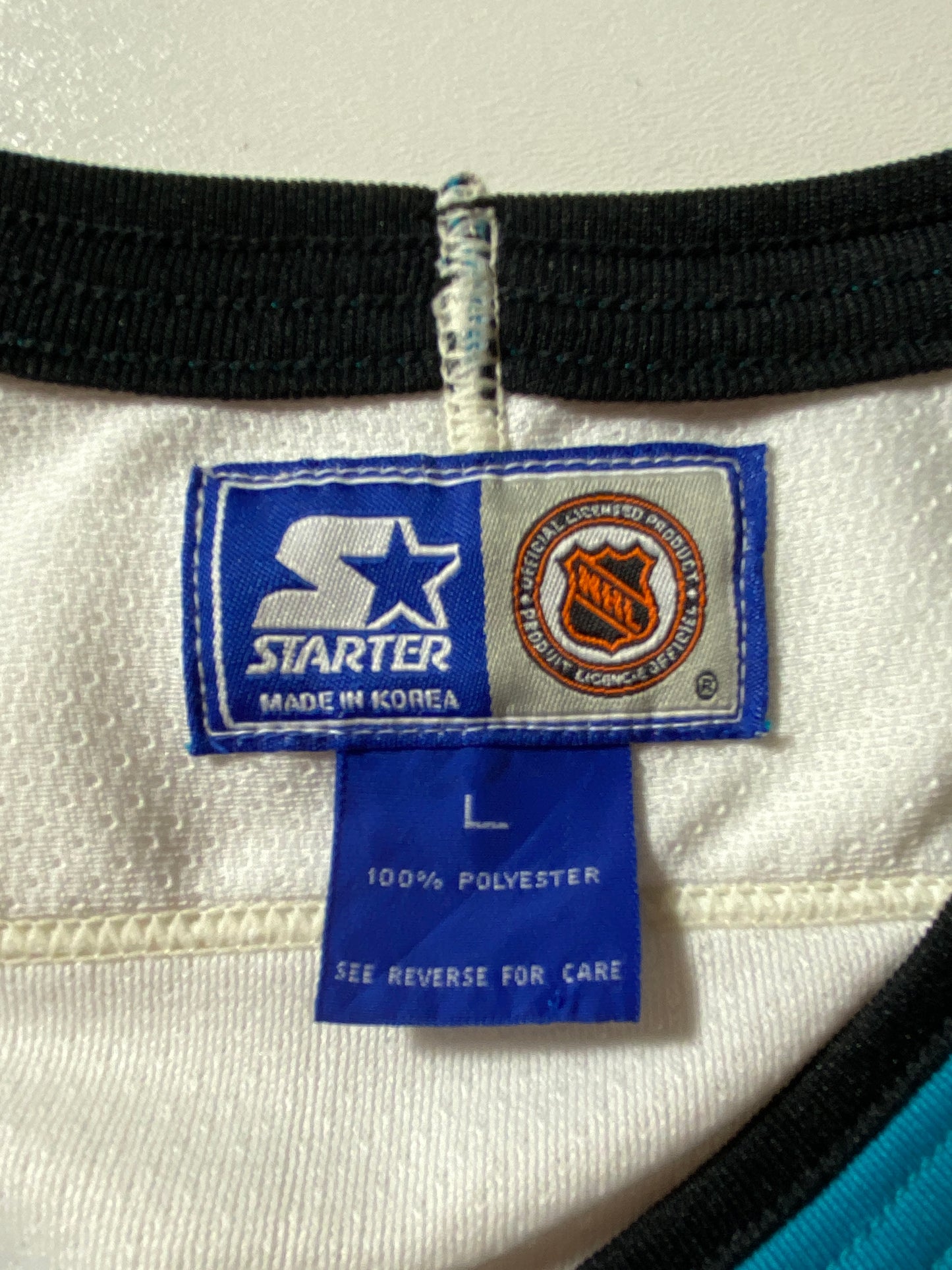 90’s STARTER x SAN JOSE SHARKS Size L NHL Game-shirt / F6138T