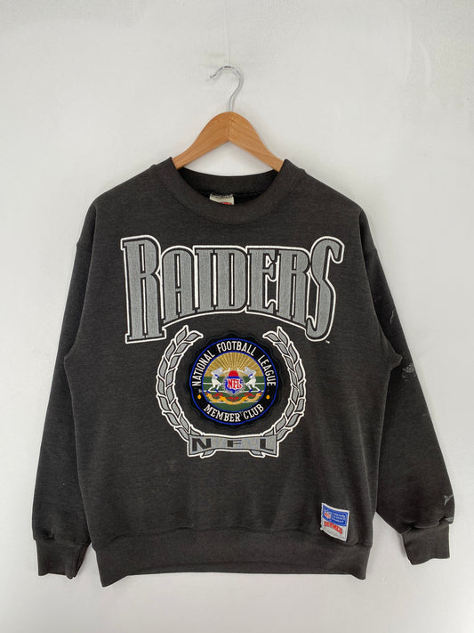 90's LAS VEGAS RAIDERS Made in USA Size L Vintage NFL Sweat-Shirt / F6864S